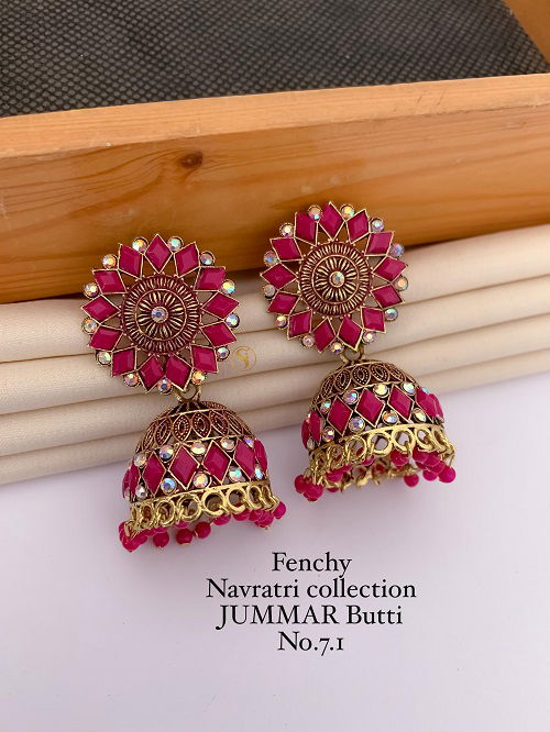 5 Fancy Designer Navratri Special Earring Kansar Jummar Wholesale Price In Surat	